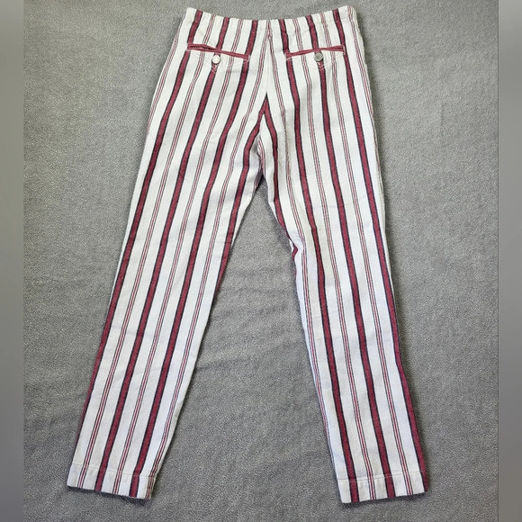 Zadig & Voltaire Paris Raye Nautical Striped Cropped Pants - Picture 9 of 13